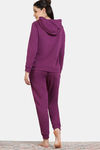 Zivame Soft Terry Fabric Knit Cotton Loungewear Set - Dark Purple — thumbnail 4